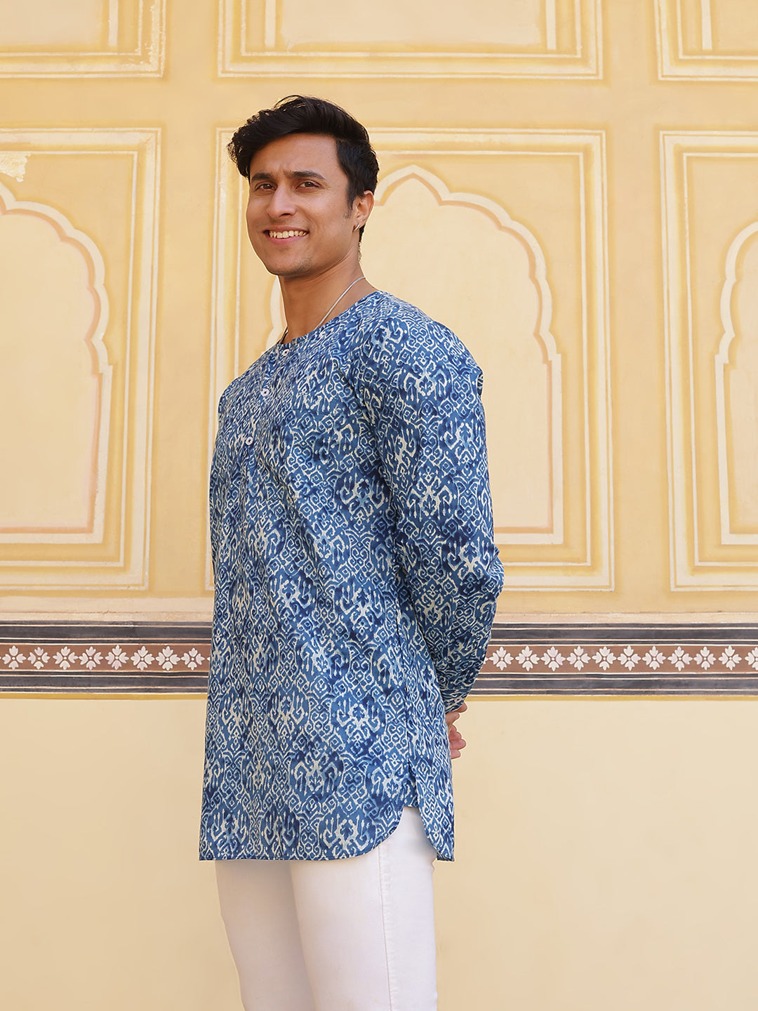 Blue Ethnic Motifs Kurta