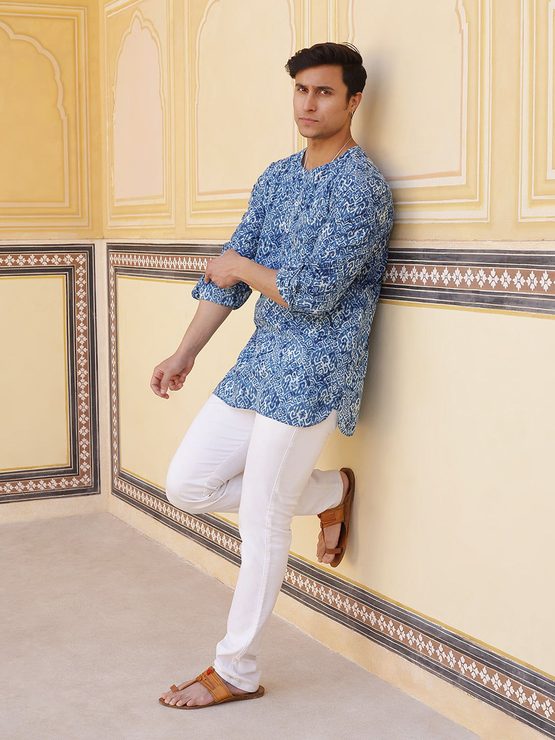 Blue Ethnic Motifs Kurta