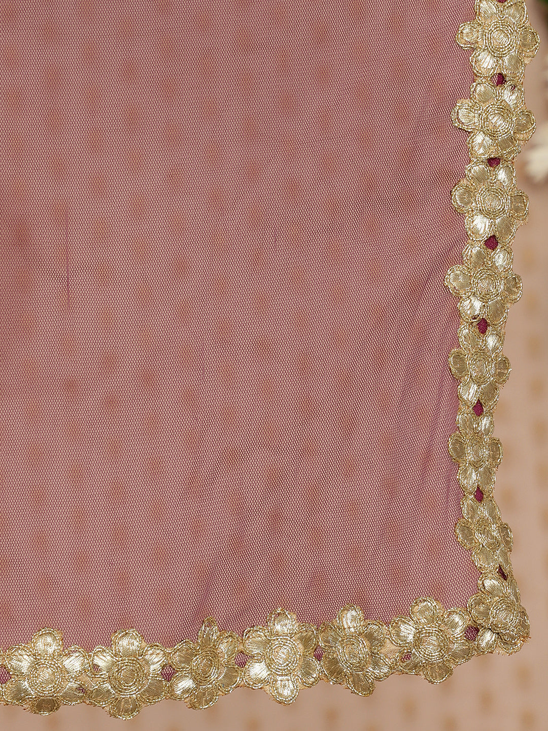 Voilet & Gold banarasi Jacquard Lehenga Choli