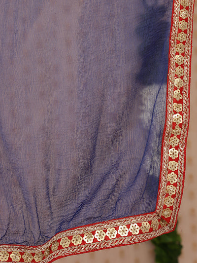 Red Banarasi Jacquard Lehenga Choli