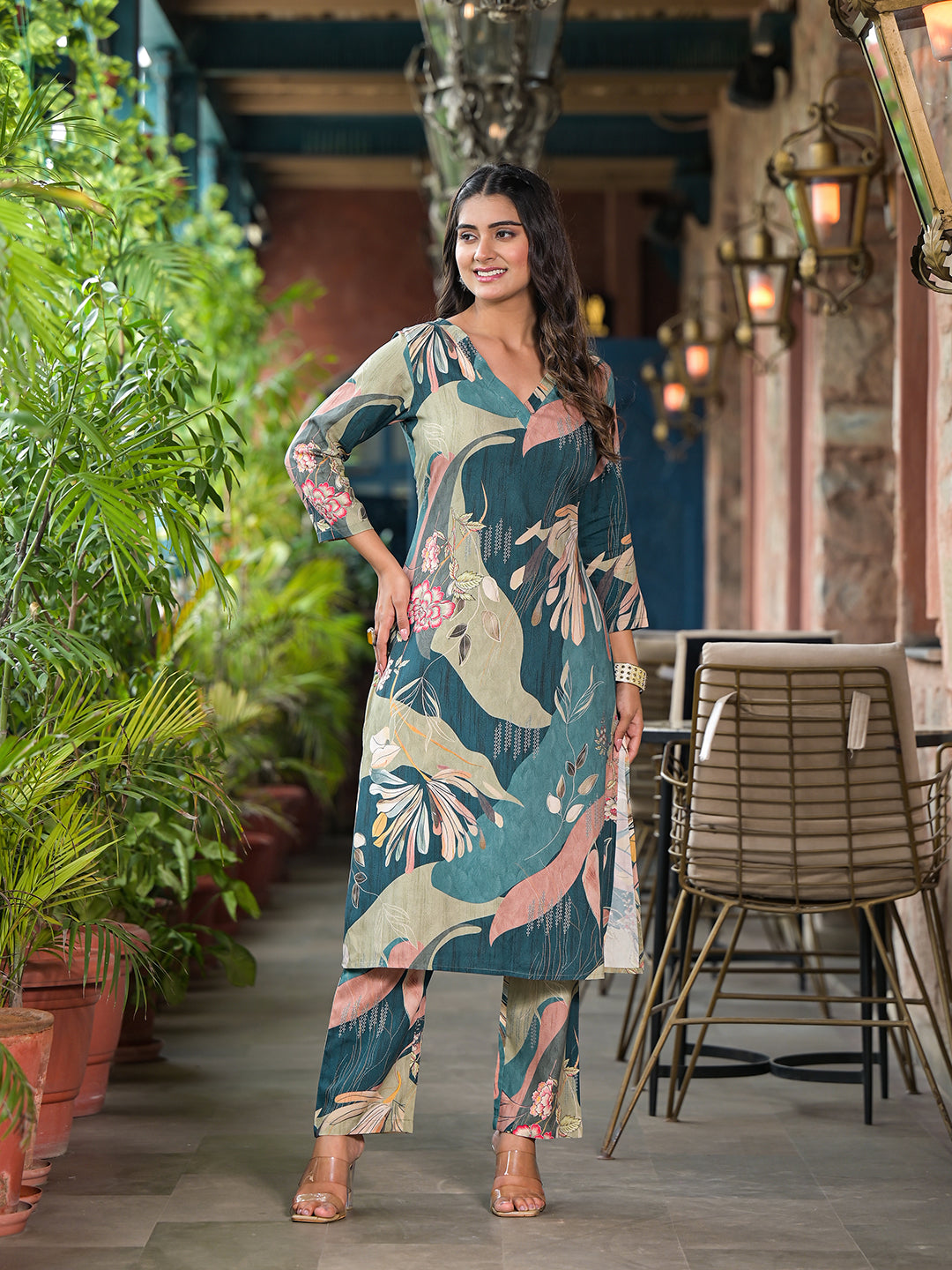 Indigo Digital Print Kurta Set