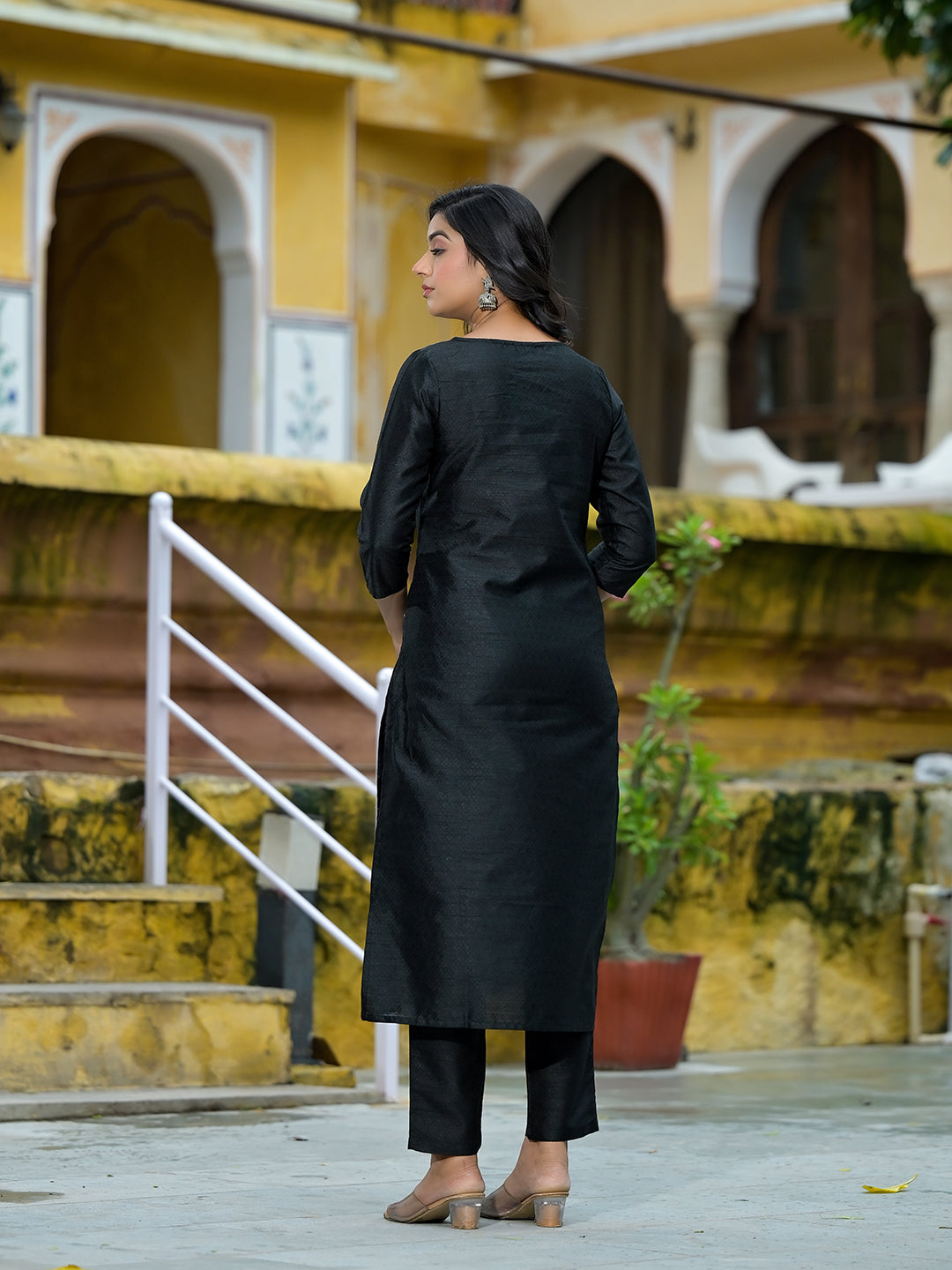 Black Gota patti Kurta Set