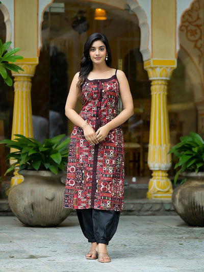 Black Kutch print Kurta