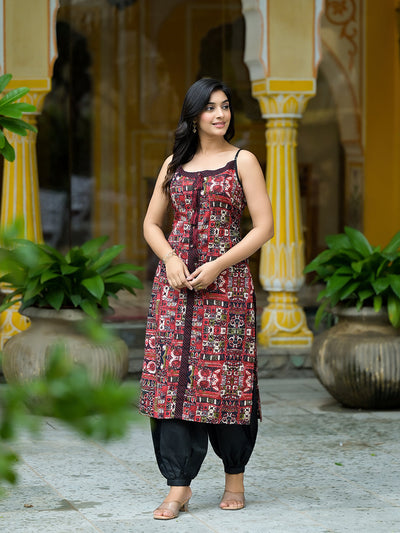 Black Kutch print Kurta