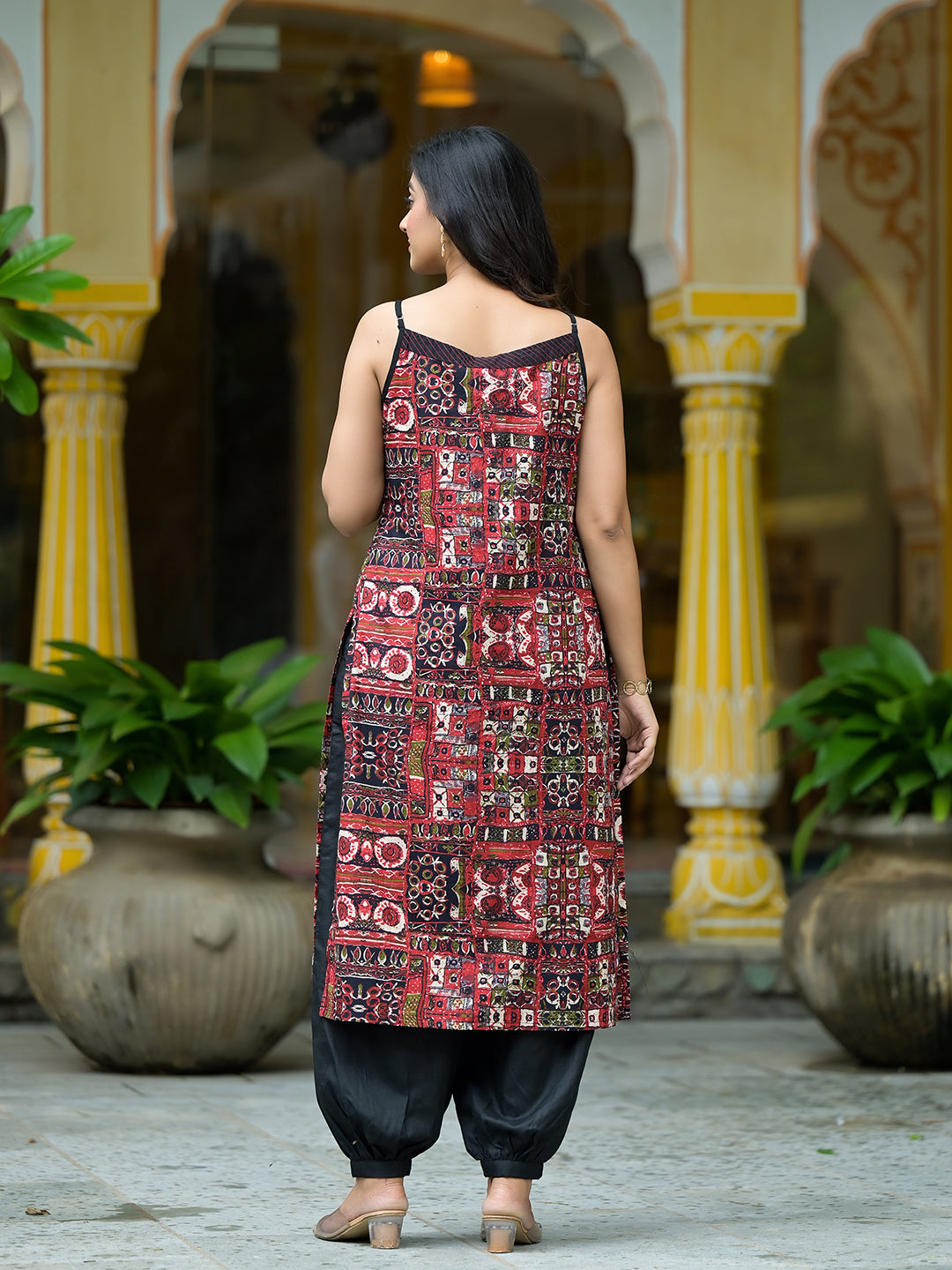 Black Kutch print Kurta