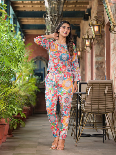 Multicolor Floral Co-ord Set