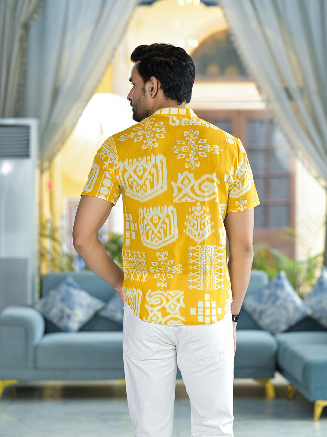 Yellow Tribal Print Shirt