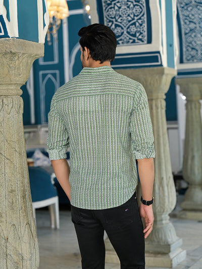 Green Geometric print Shirt