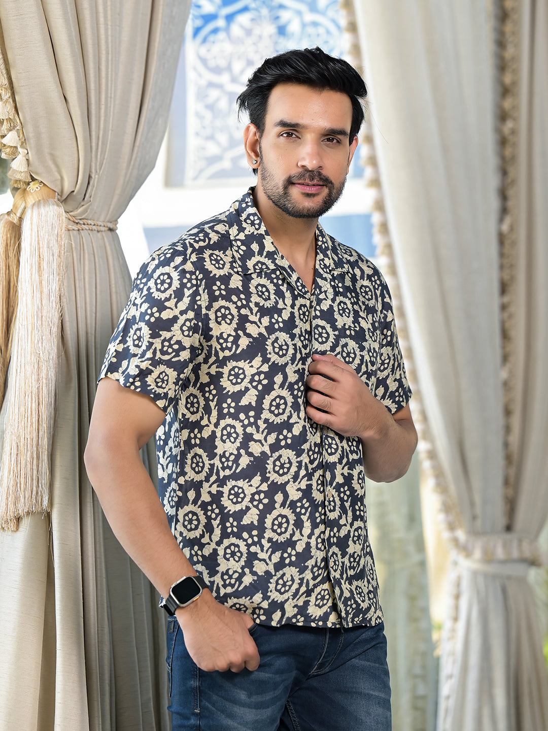 Indigo Batik printed Shirt