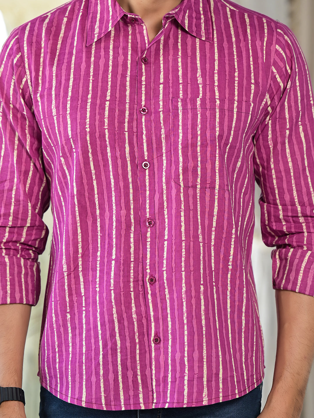 Purple Striped Shirt