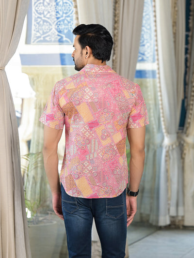 Pink patchwork printed Shirt