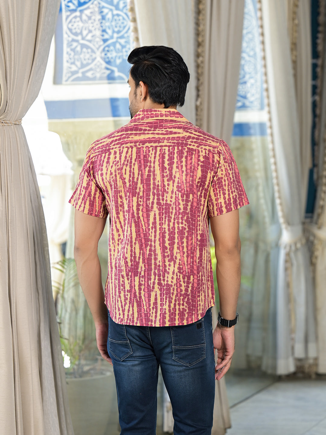 Onion Shibori Print Kantha Shirt