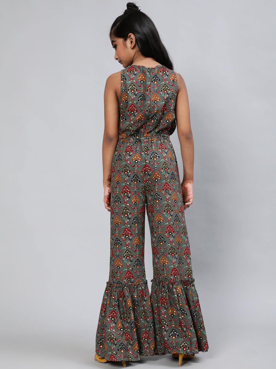 Grey Printed Jumpsuit