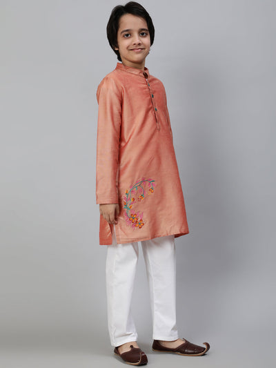 Rose Gold Embroidered Kurta