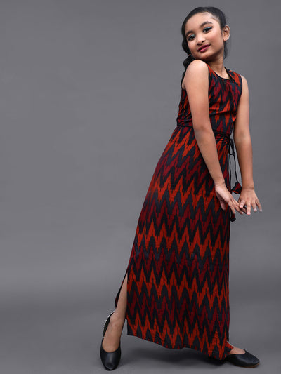 Black Chevron Print Shift Dress