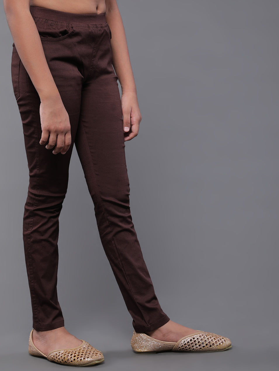 Brown Cigarette Trousers