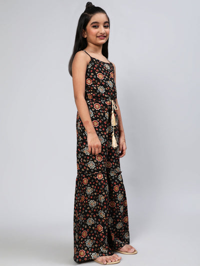 Black Gold Printed Jumpsuit