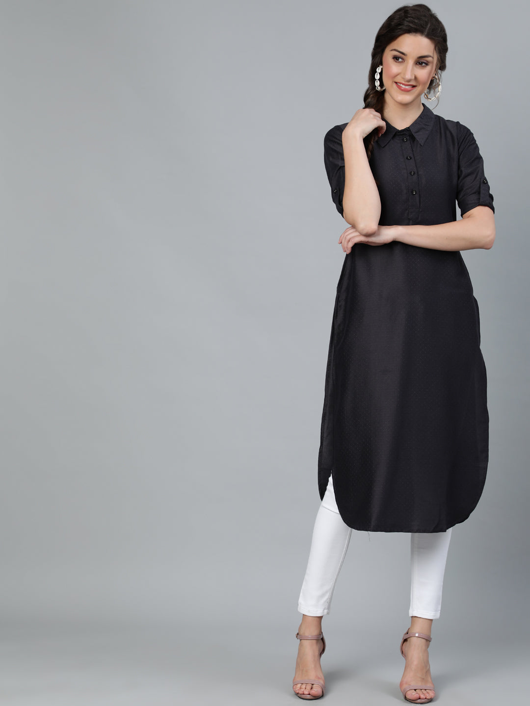 Black Pathani Kurta