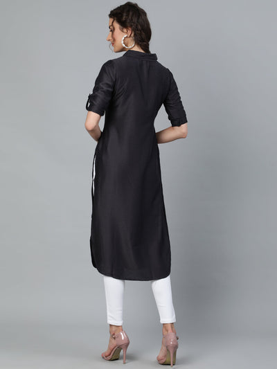 Black Pathani Kurta