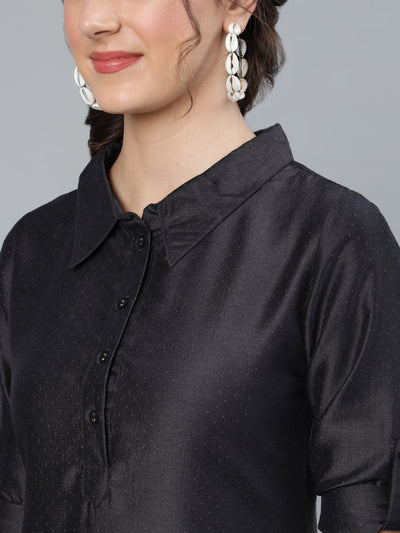 Black Pathani Kurta