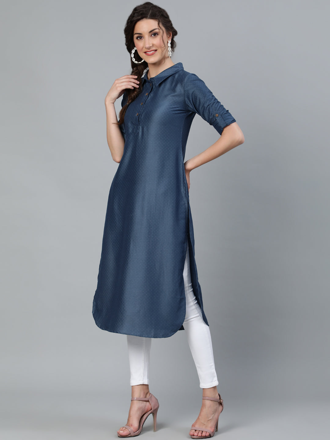 Blue Pathani Kurta