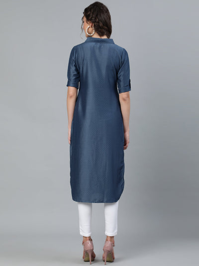 Blue Pathani Kurta