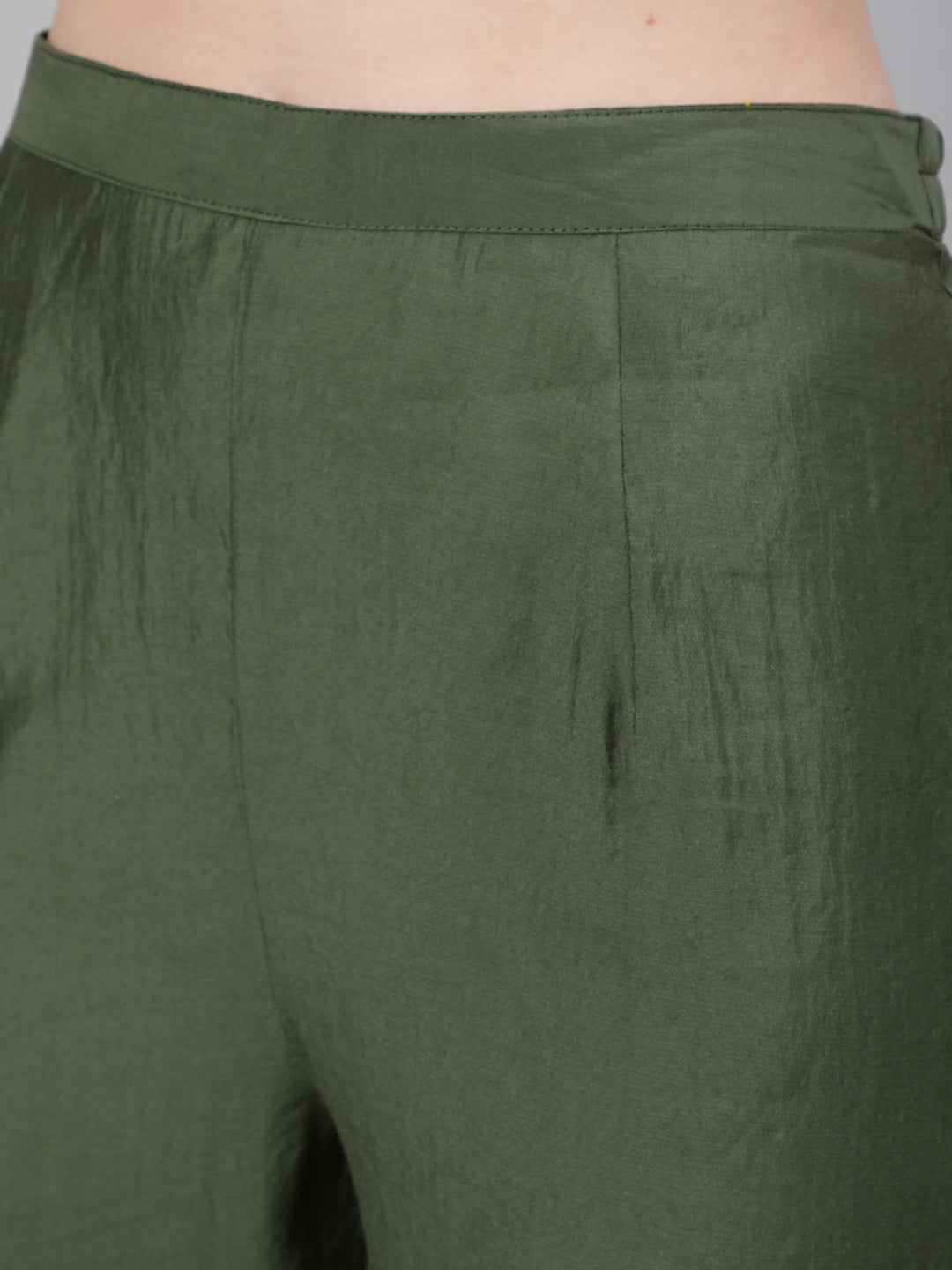 Green Embroidered Kurta Pant With Dupatta