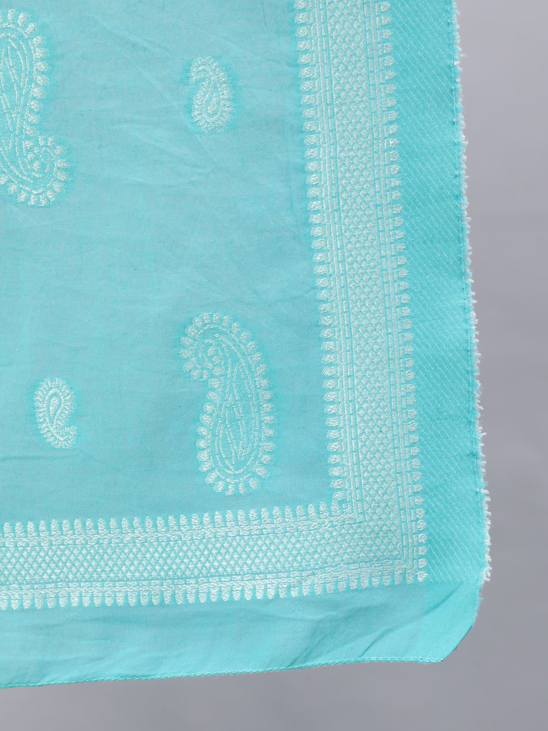 Turquoise Blue Embroidered Kurta Palazzo With Dupatta