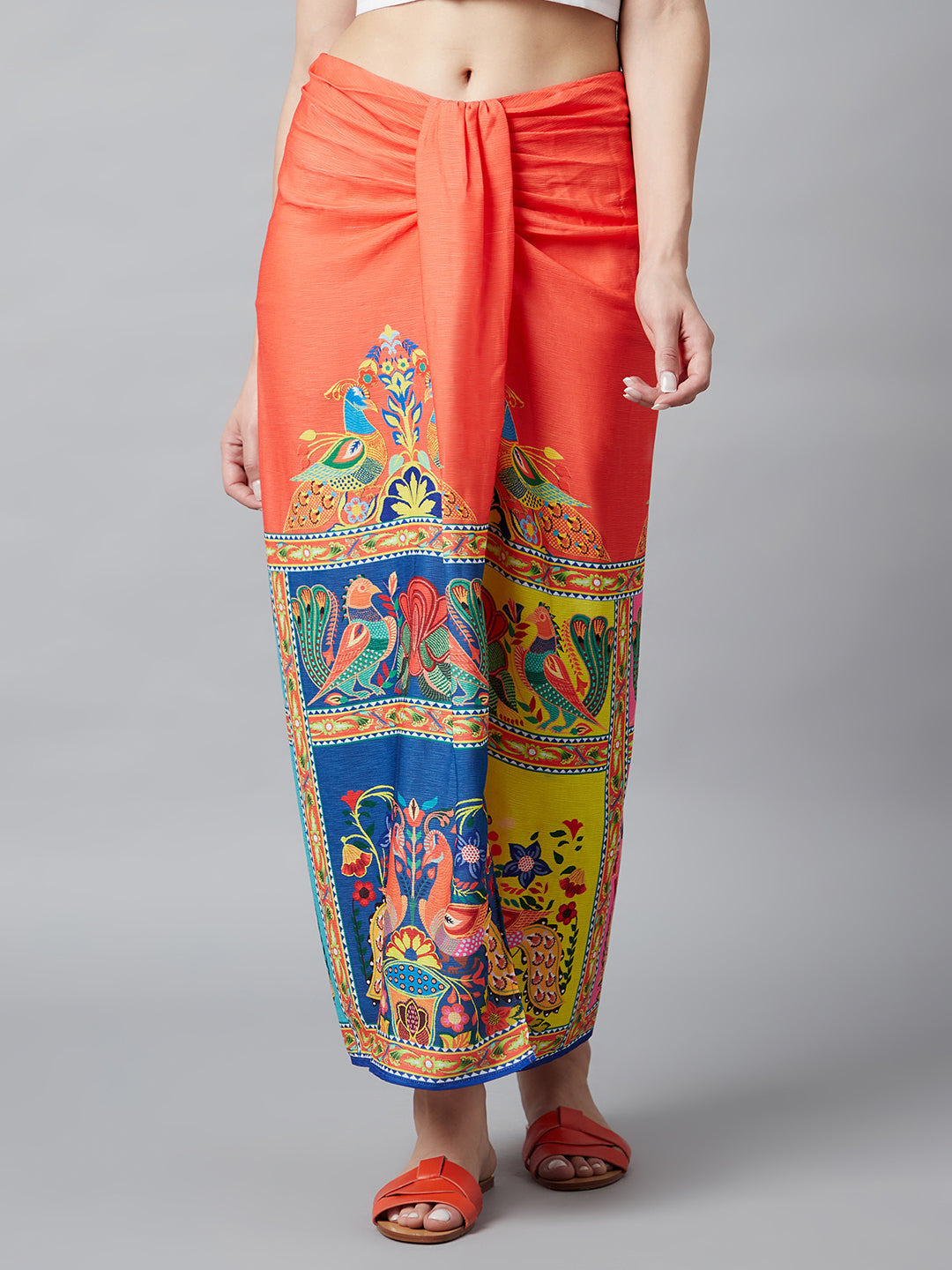 Digital Print Front Slit Skirt