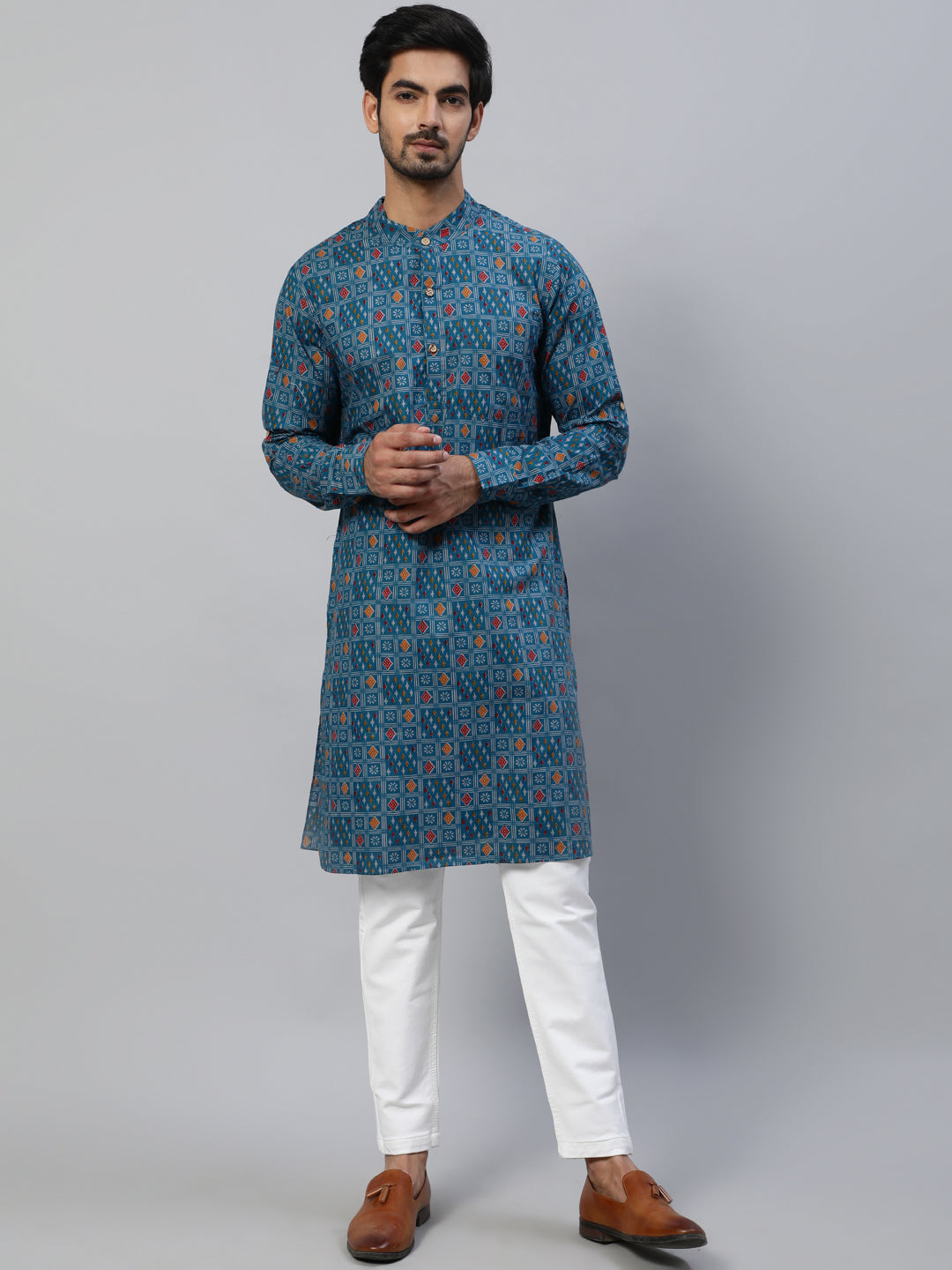 Blue Indian Long Kurta