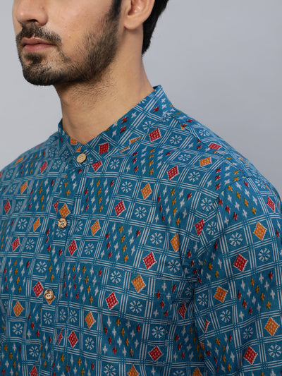 Blue Indian Long Kurta