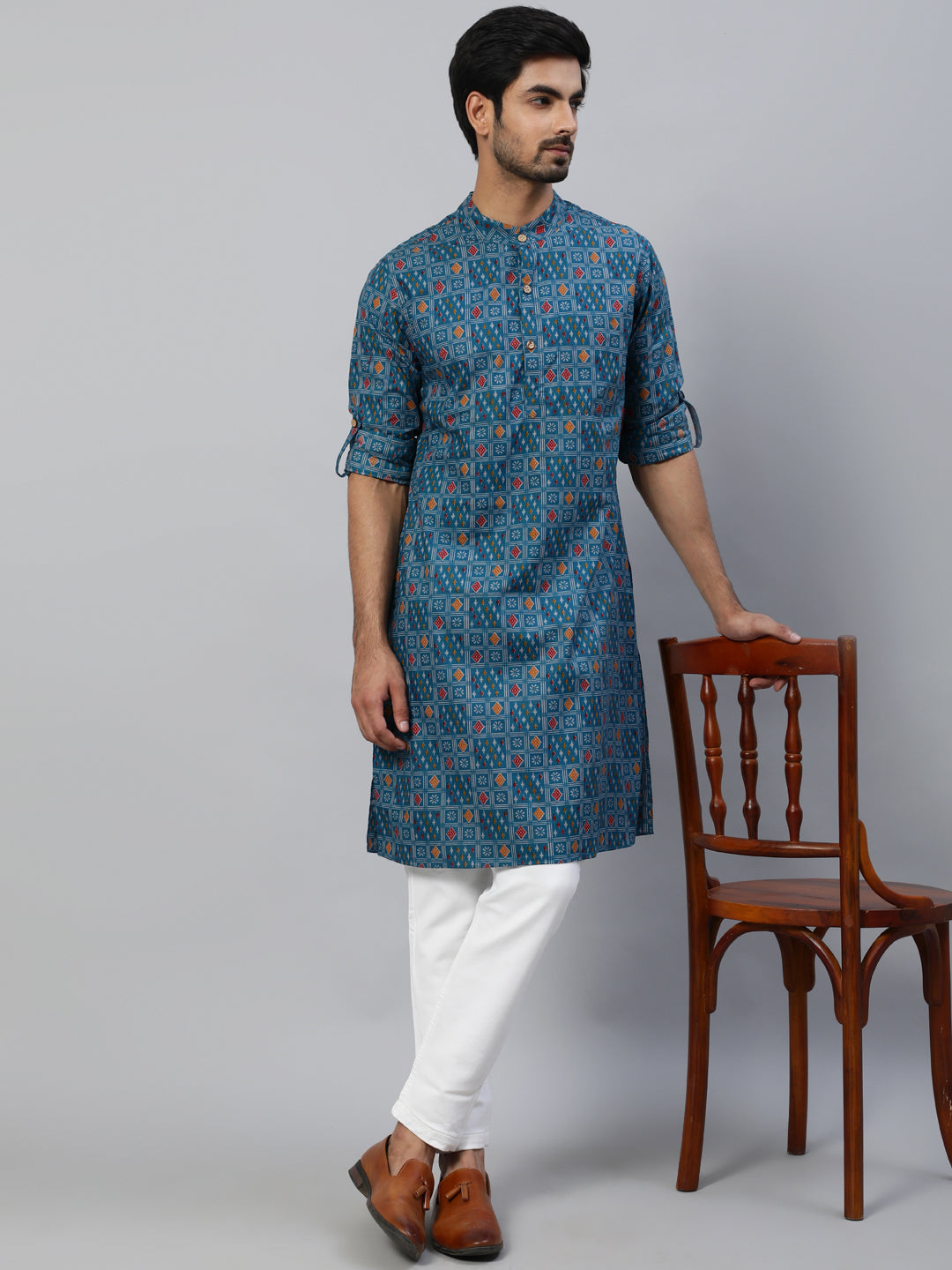 Blue Indian Long Kurta