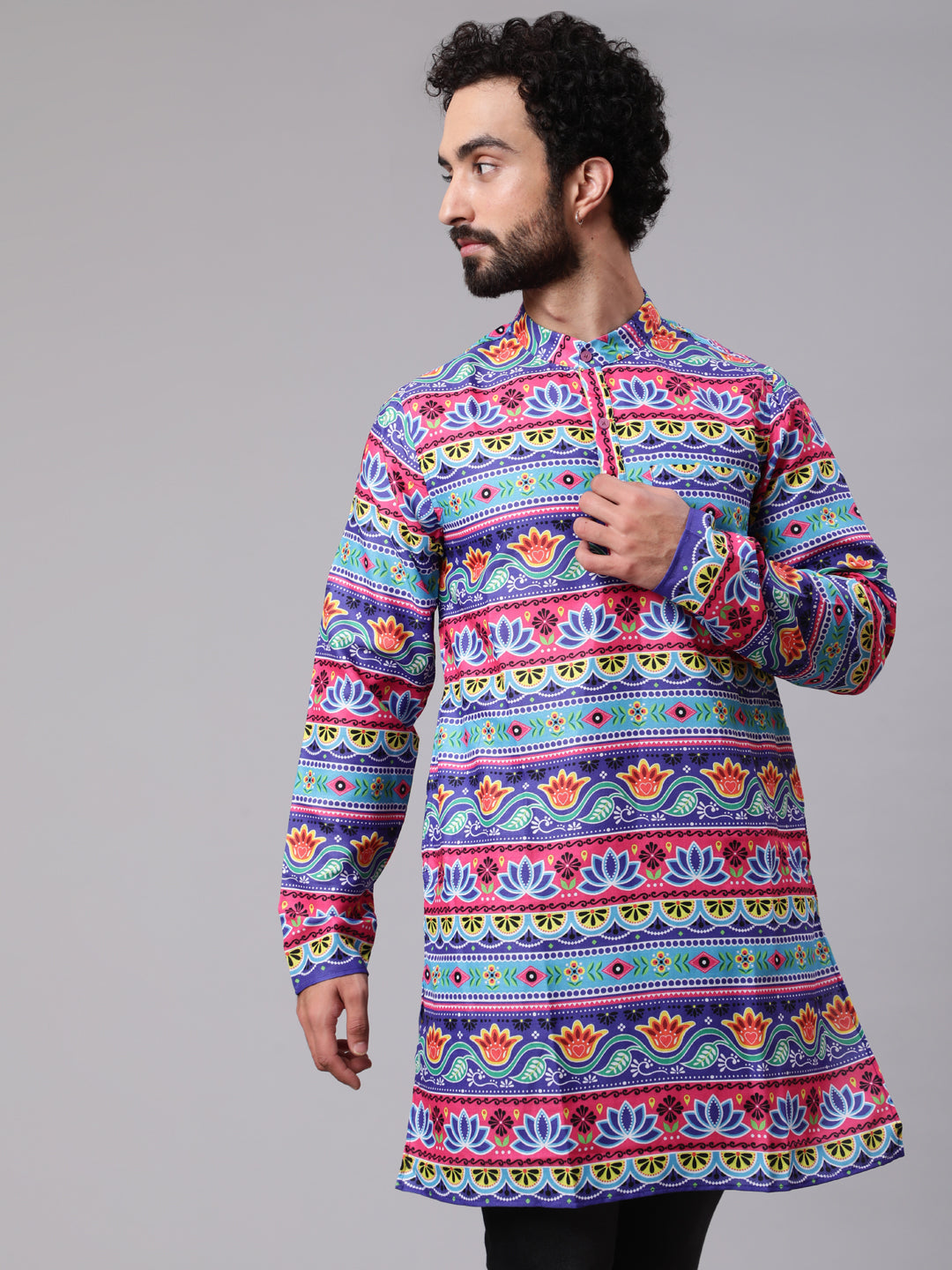 Couple Combo- Blue Truck Art Kurta combo