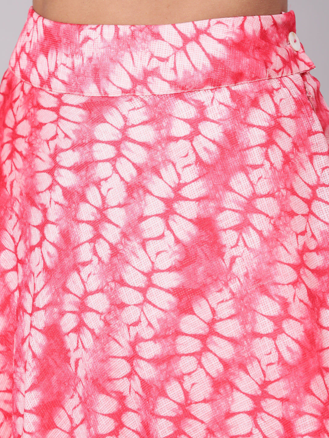 Pink Floral Print Lehenga Choli With Jacket