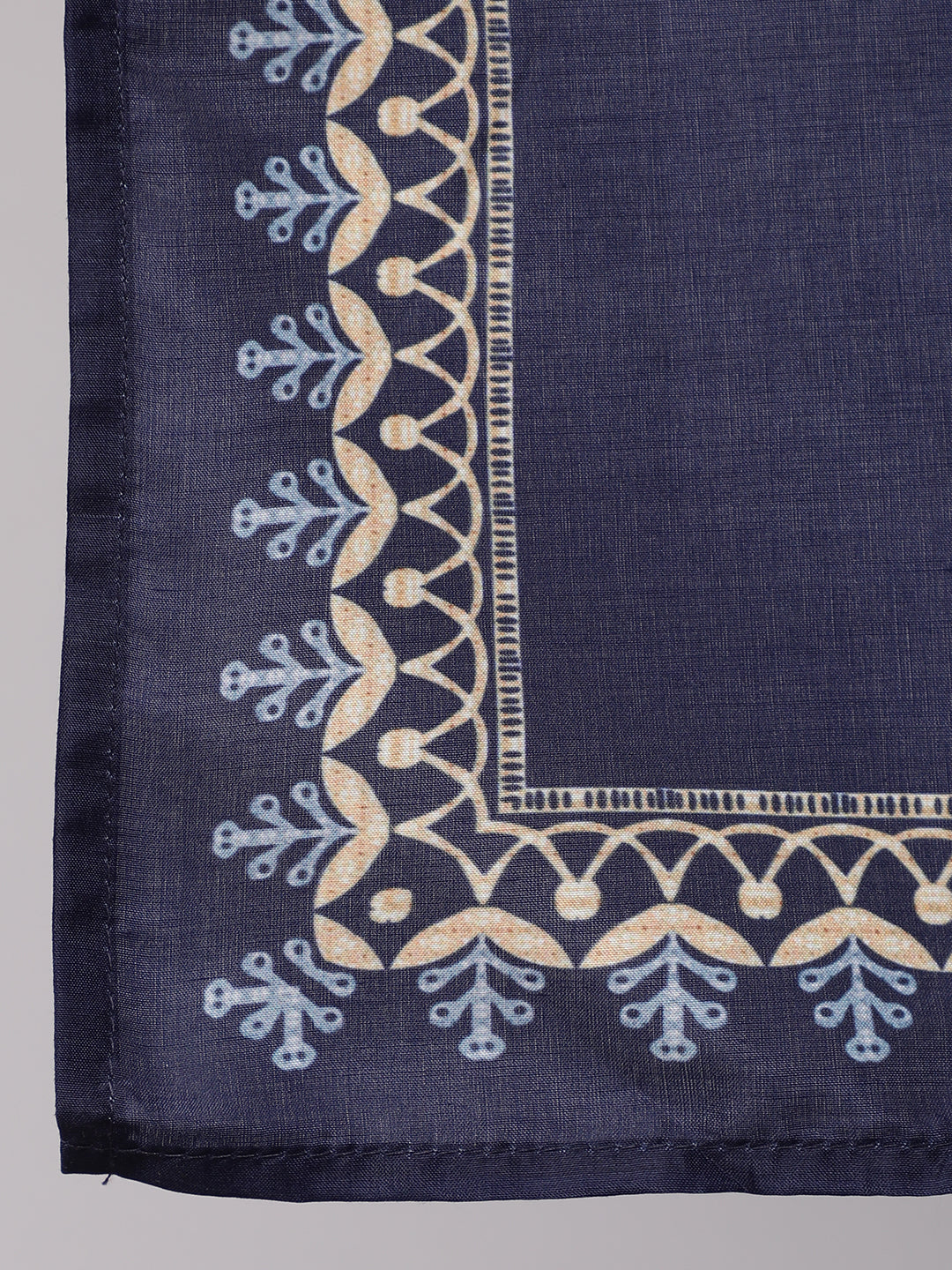 Navy Blue Digital Print Kurta Palazzo With Dupatta