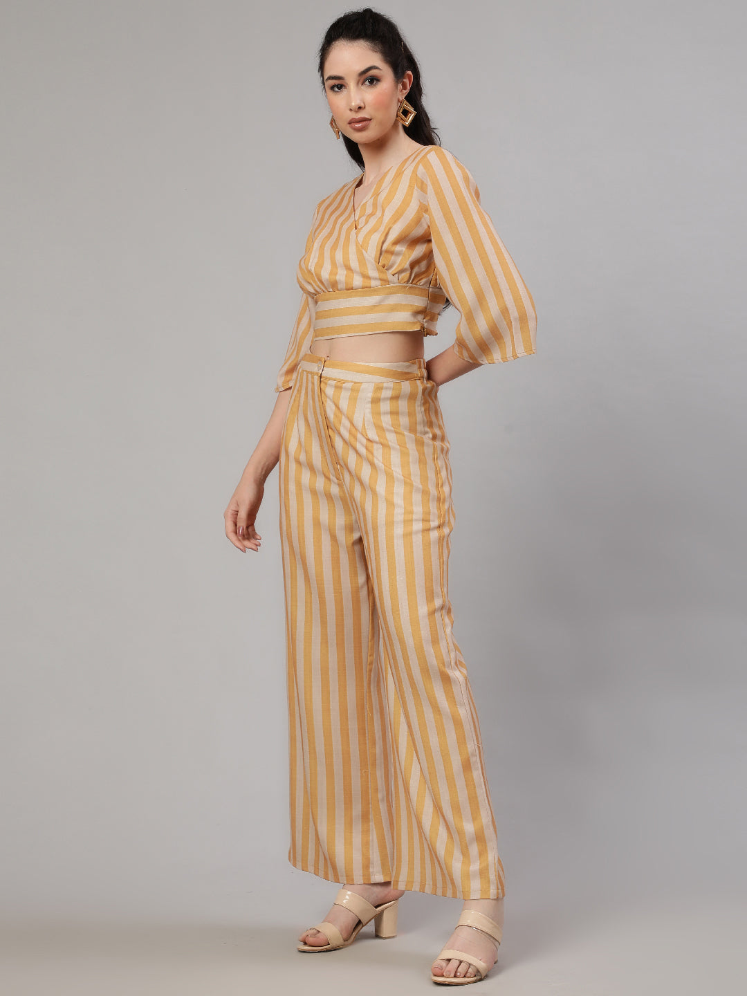 Mustard Striped Co-ords Set