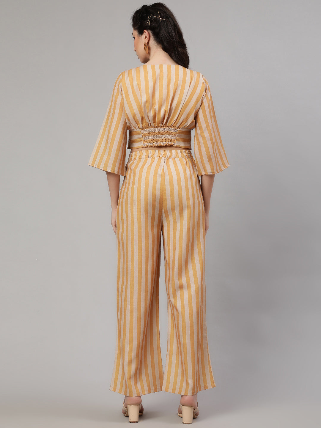 Mustard Striped Co-ords Set