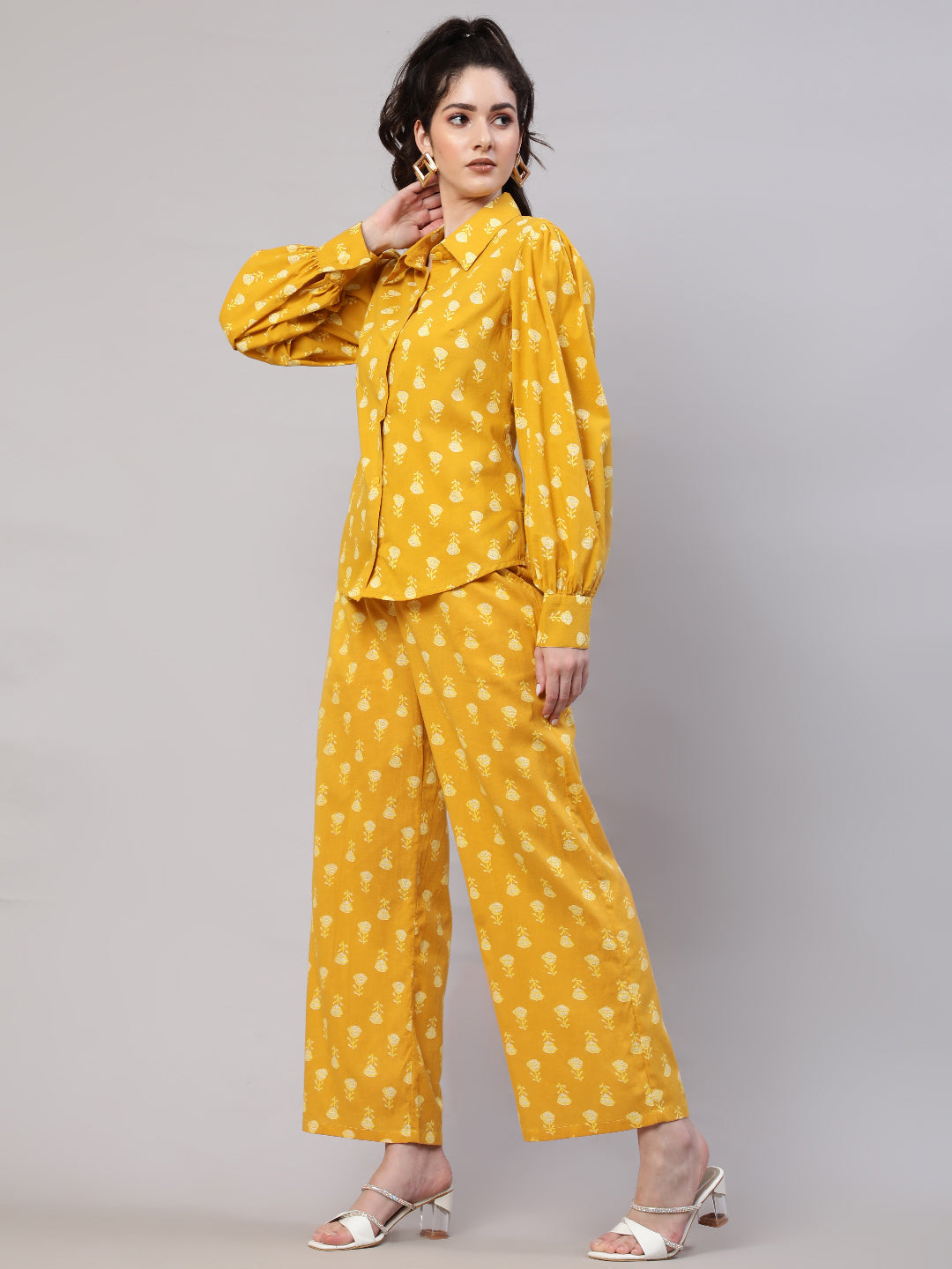 Mustard Floral Print Co-ord Set