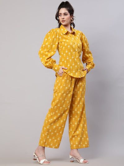 Mustard Floral Print Co-ord Set