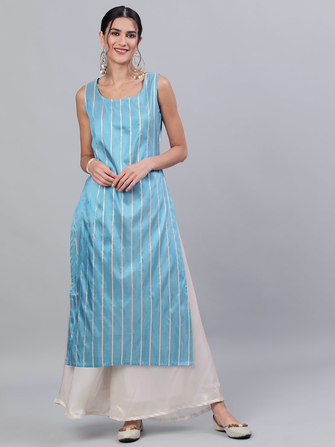 Blue Striped Kurta