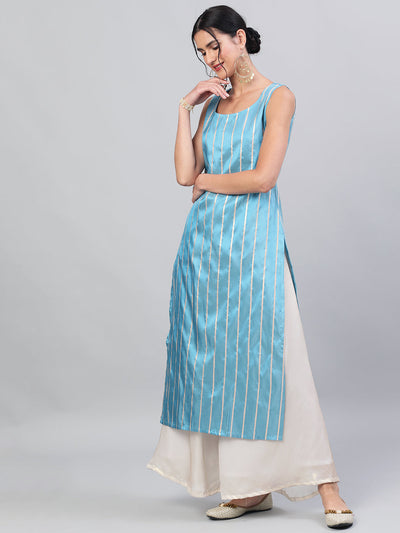 Blue Striped Kurta