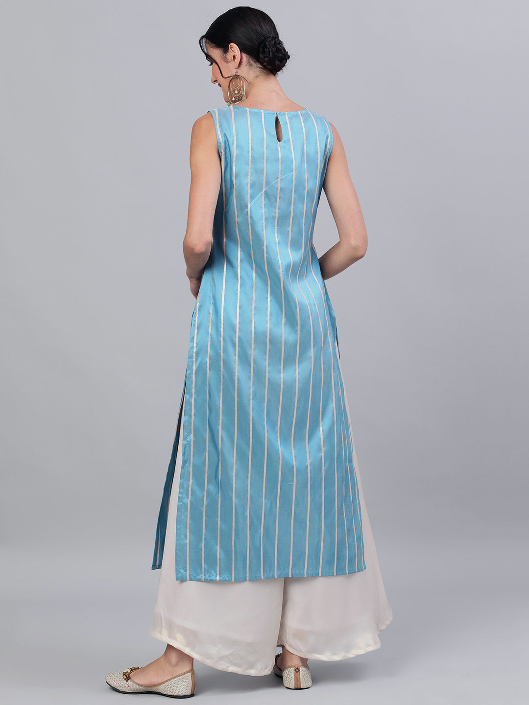 Blue Striped Kurta