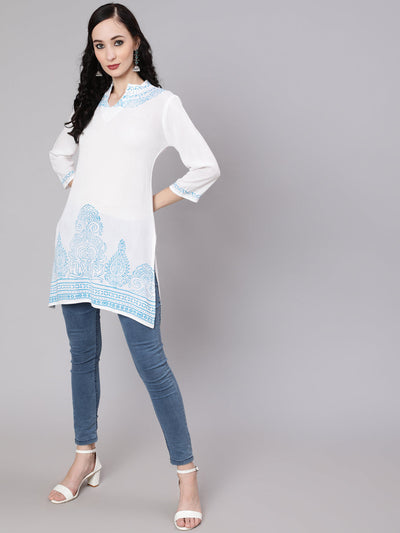 White Hand Block Print Tunic