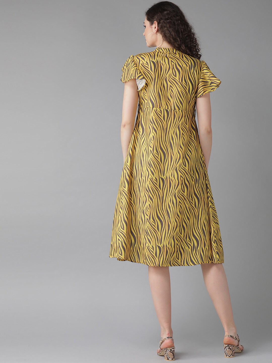 Yellow Zebra Print Dress