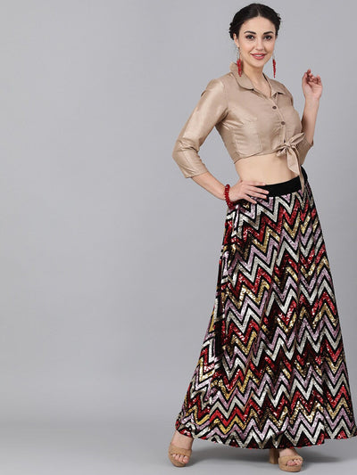 Multicolor Embellished Lehenga Choli